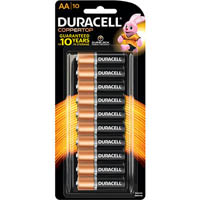 duracell coppertop alkaline aa battery pack 10
