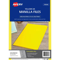 avery 82743 manilla folder a4 yellow pack 20
