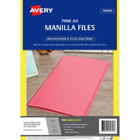 avery 82753 manilla folder a4 pink pack 20