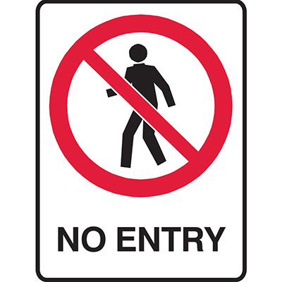 Image for BRADY PROHIBITION SIGN NO ENTRY 450 X 300MM POLYPROPYLENE from Office Products Depot Macarthur