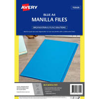 avery 83722 manilla folder a4 blue pack 10