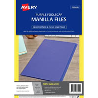 avery 88292 manilla folder foolscap purple pack 20