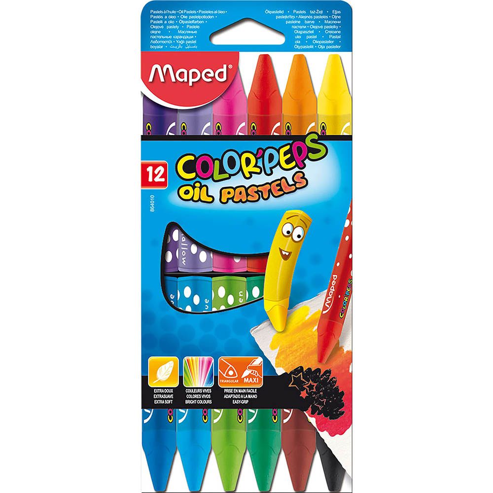 Image for MAPED COLOR PEPS OIL PASTEL PACK 12 from Total Supplies Pty Ltd