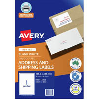 avery 936085 j8167 address and shipping label smudge free inkjet 1up white pack 50