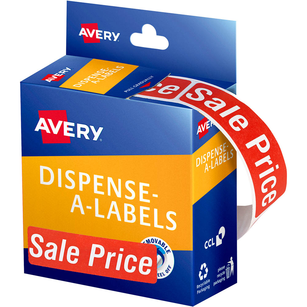 Image for AVERY 937318 MESSAGE LABELS SALE PRICE 64 X 19MM RED PACK 250 from MOE Office Products Depot Mackay & Whitsundays