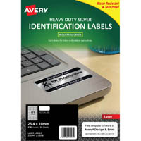avery 959200 l6008 durable metallic heavy duty labels 189up silver pack 20