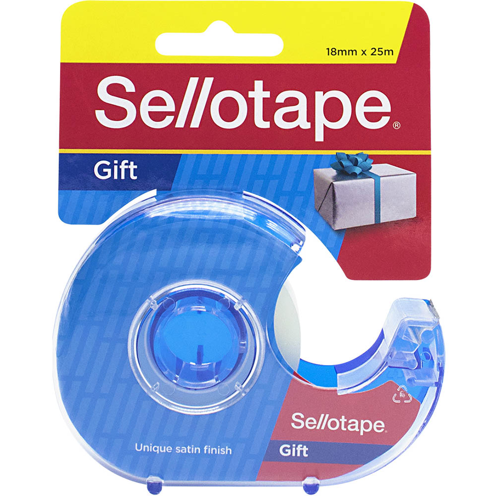 Image for SELLOTAPE GIFT TAPE WITH DISPENSER 18MM X 25M from Barkers Rubber Stamps & Office Products Depot