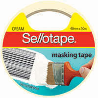 sellotape 960508 masking tape 48mm x 50m cream