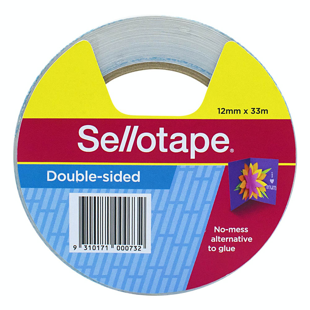 Image for SELLOTAPE DOUBLE SIDED TAPE NARROW 12MM X 33M from Barkers Rubber Stamps & Office Products Depot