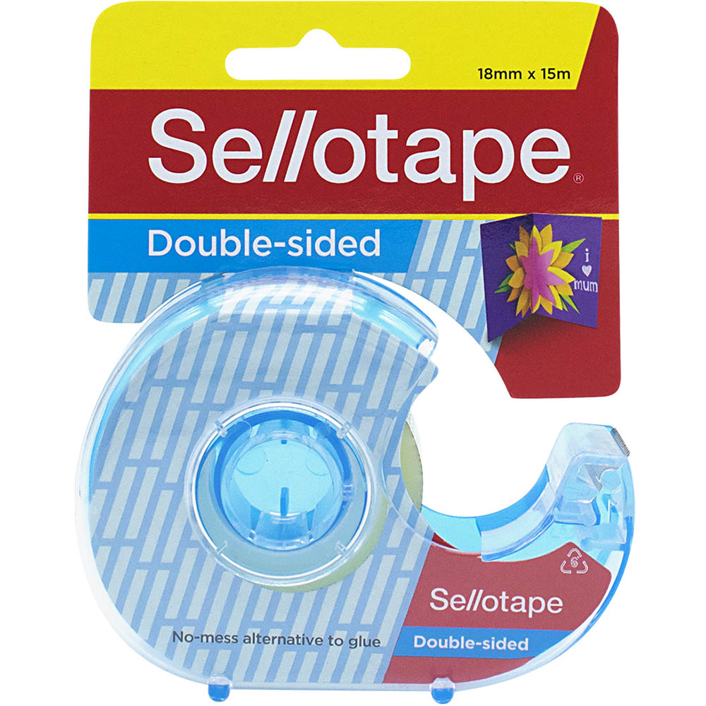 Image for SELLOTAPE DOUBLE SIDED TAPE WITH DISPENSER 18MM X 15M from Barkers Rubber Stamps & Office Products Depot