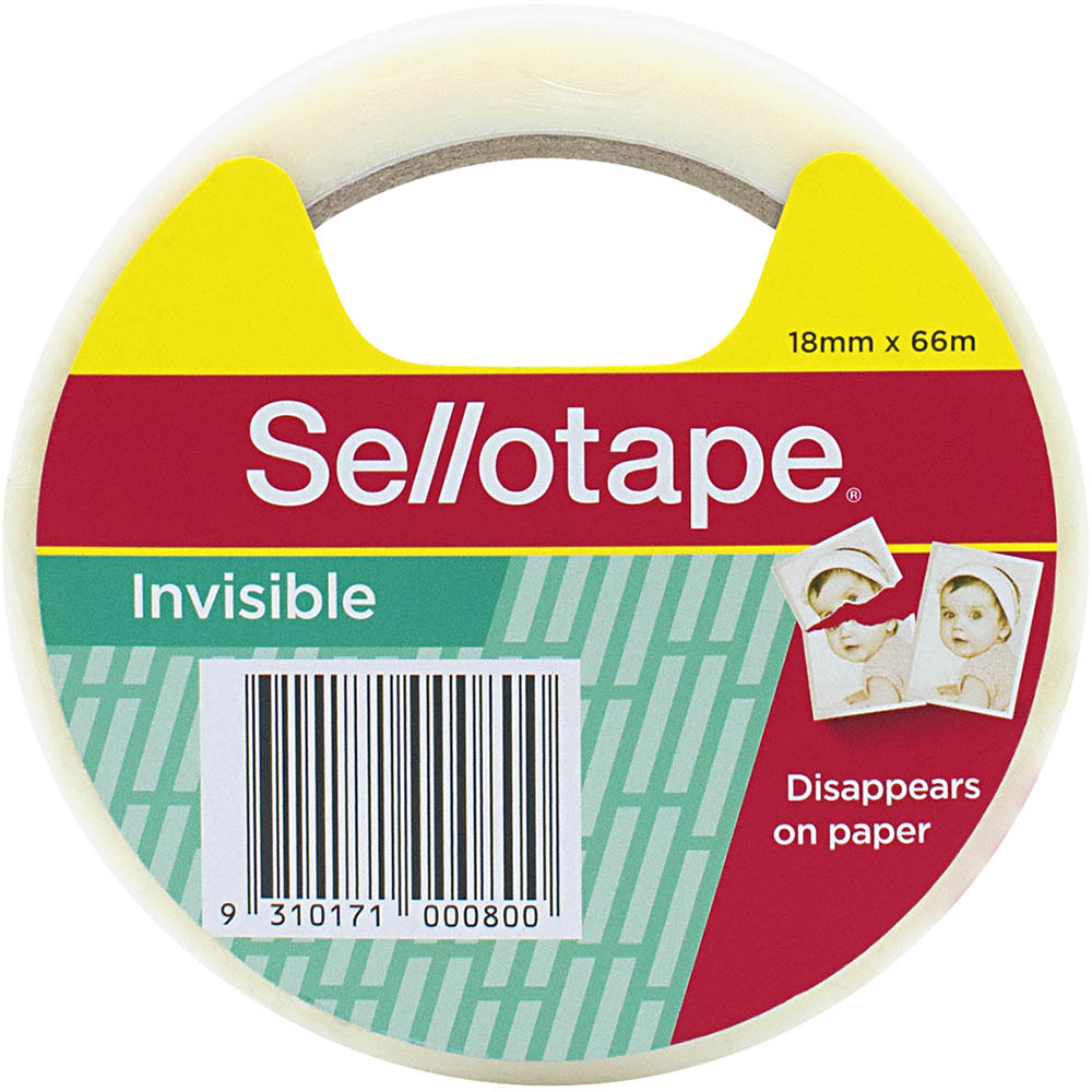 Image for SELLOTAPE INVISIBLE TAPE LARGE 18MM X 66M from MOE Office Products Depot Mackay & Whitsundays