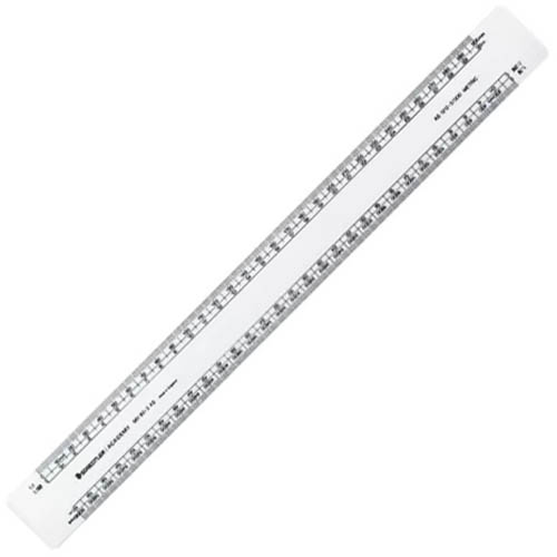 Image for STAEDTLER 961 80-3AS ACADEMY OVAL SCALE RULER 300MM CLEAR from Total Supplies Pty Ltd