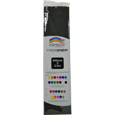 Image for RAINBOW CREPE PAPER 500MM X 2.5M BLACK from Office Products Depot Gold Coast