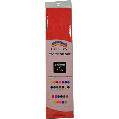 Image for RAINBOW CREPE PAPER 500MM X 2.5M RED from MOE Office Products Depot Mackay & Whitsundays