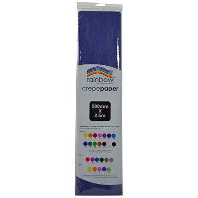 Image for RAINBOW CREPE PAPER 500MM X 2.5M DARK BLUE from MOE Office Products Depot Mackay & Whitsundays
