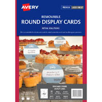 avery 980049 16153 removable round display cards pack 32