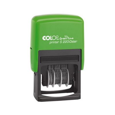 Image for COLOP S220B GREEN LINE SELF-INKING DATE STAMP 4MM from Albany Office Products Depot