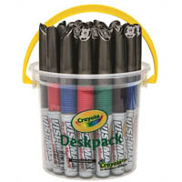 crayola visi-max dry erase markers deskpack (assorted) pack 24