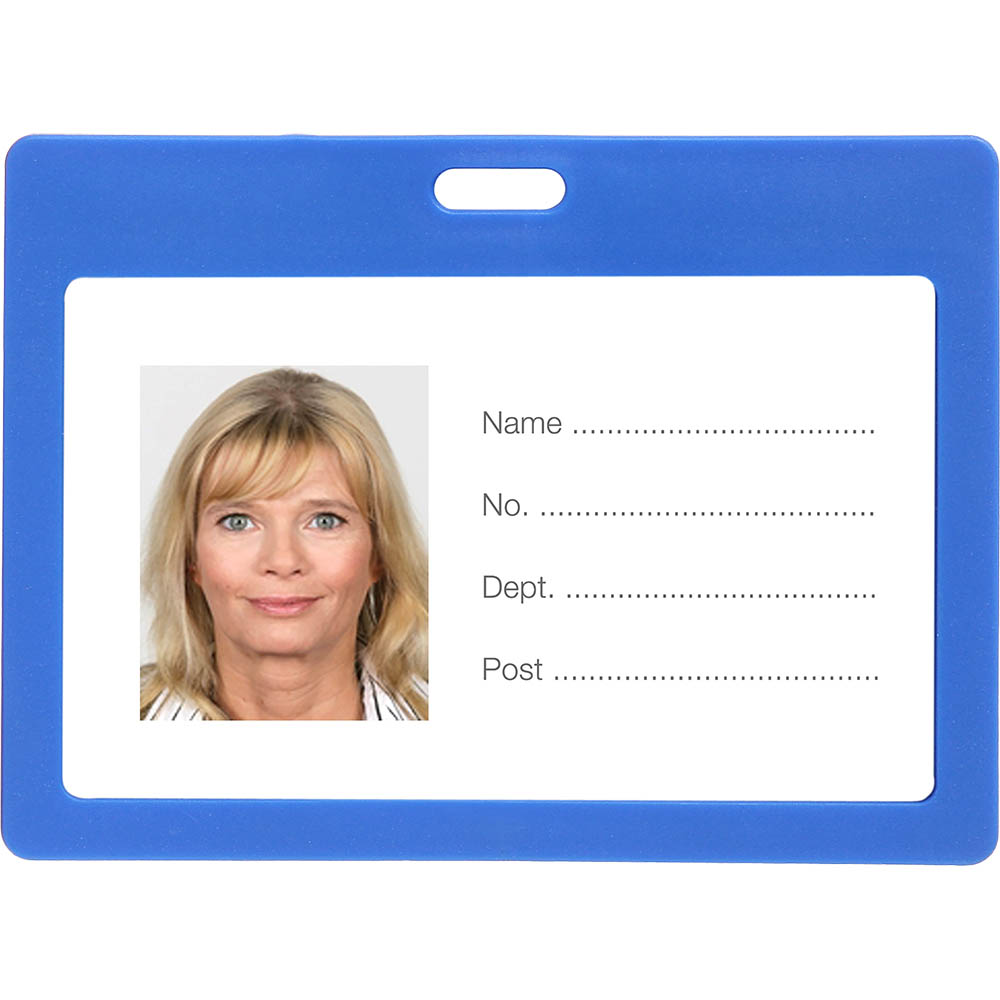 Image for REXEL PLASTIC CARD HOLDER LANDSCAPE BLUE PACK 6 from Office Products Depot Gold Coast