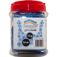 rainbow glitter 1kg jar blue