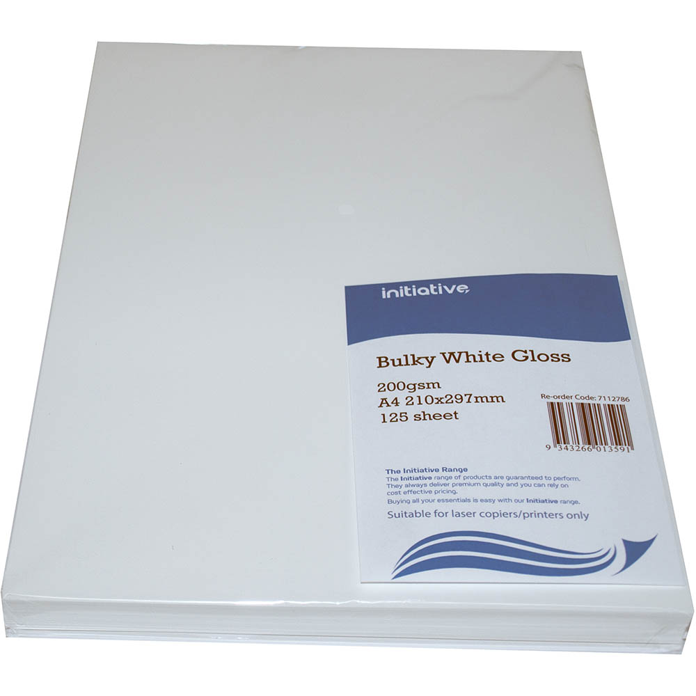 Image for INITIATIVE A4 DIGITAL COATED COPY PAPER GLOSS 200GSM WHITE PACK 125 from Margaret River Office Products Depot