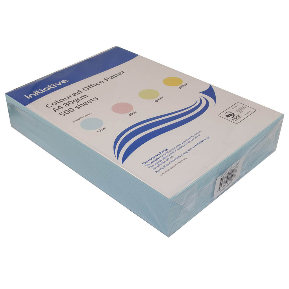 Image for INITIATIVE COLOURS COPY PAPER 80GSM A4 BLUE PACK 500 SHEETS from Office Products Depot