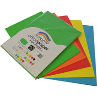 rainbow coloured a3 copy paper 80gsm 100 sheets bright assorted