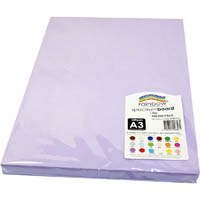 rainbow spectrum board 220gsm a3 lilac pack 100