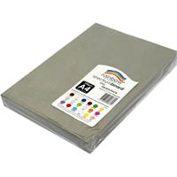 rainbow spectrum board 220gsm a4 grey pack 100