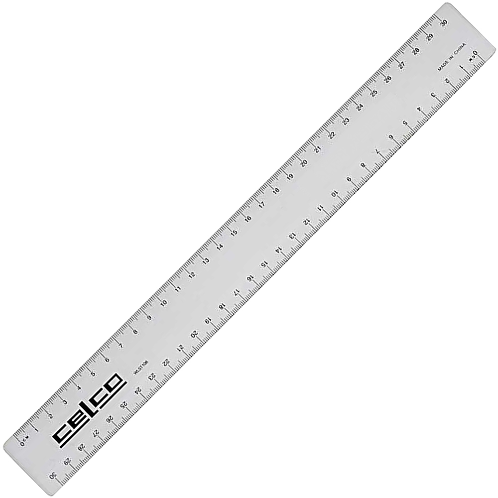 Image for CELCO RULER METRIC 300MM CLEAR from Total Supplies Pty Ltd