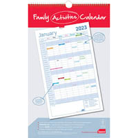 sasco 10540 family 250 x 410mm activity wall calendar