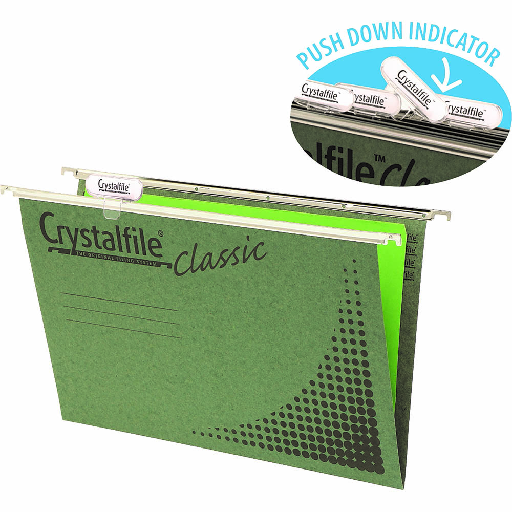 Image for CRYSTALFILE CLASSIC SUSPENSION FILES FOOLSCAP GREEN PACK 50 from Total Supplies Pty Ltd