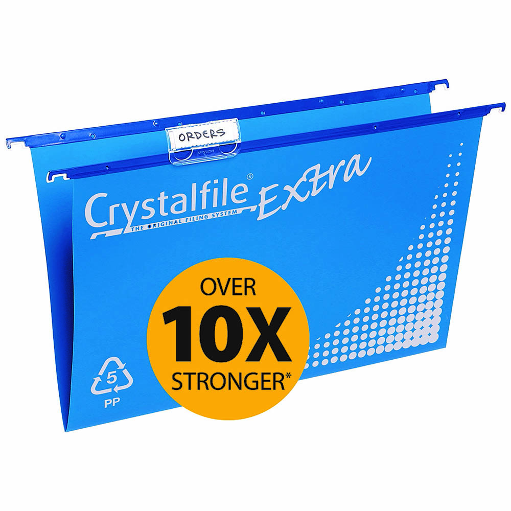 Image for CRYSTALFILE EXTRA SUSPENSION FILES FOOLSCAP PP BLUE PACK 20 from Ross Office Supplies Office Products Depot