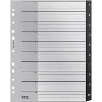 leitz recycled index divider pp 1-10 tab a4 grey