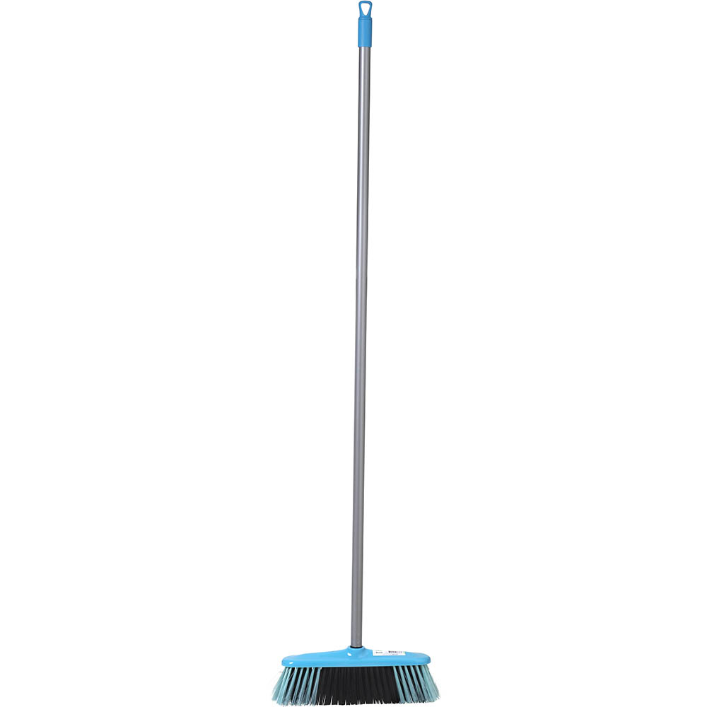 Image for CLEANLINK INDOOR METAL HANDLE BROOM 1200MM BLUE from Barkers Rubber Stamps & Office Products Depot
