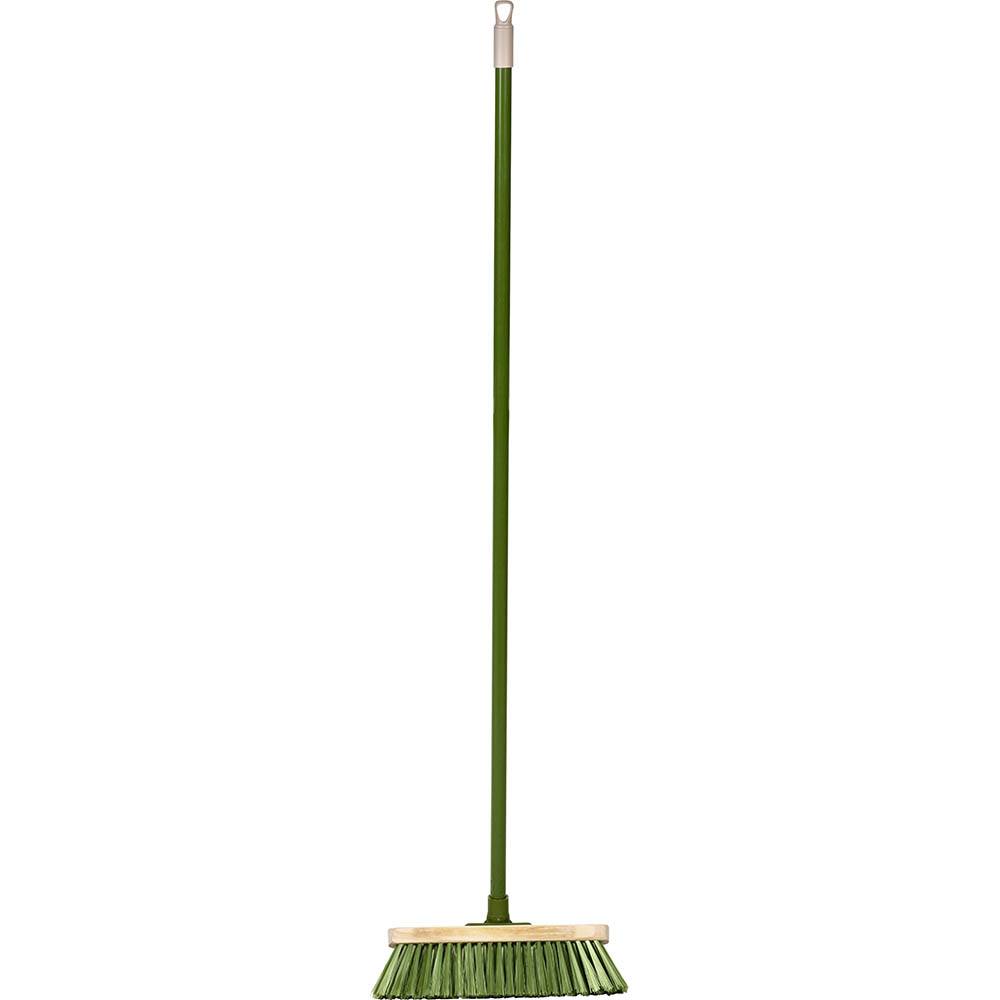 Image for CLEANLINK OUTDOOR METAL HANDLE BROOM 1200MM GREEN from OFFICEPLANET OFFICE PRODUCTS DEPOT