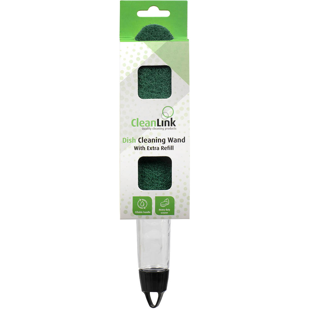 Image for CLEANLINK DISH WAND WITH REFILL CLEAR/BLACK from Office Products Depot Gold Coast