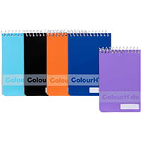colourhide pocket notebook 96 pages assorted pack 5