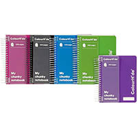 colourhide chunky notebook 400 pages 140 x 110mm assorted