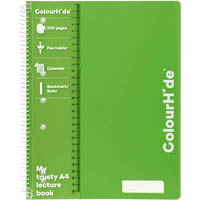 colourhide lecture notebook 200 page a4 green