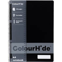 colourhide 1719402j notebook 120 page a4 black