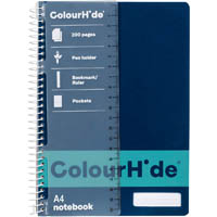 colourhide notebook 120 page a4 navy