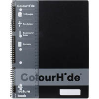 colourhide lecture notebook 140 page a4 black