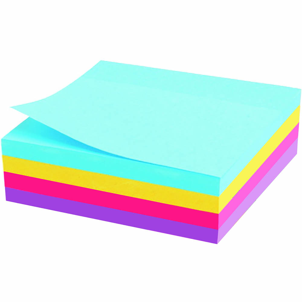 Image for MARBIG CUBE NOTES 320 SHEETS 75 X 75MM ASSORTED RAINBOW from Total Supplies Pty Ltd