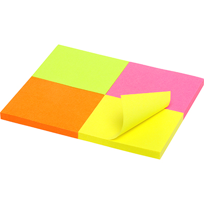 Image for MARBIG BRILLIANT MINI NOTES 200 SHEET 40 X 50MM ASSORTED PACK 4 from Office Business Office Products Depot