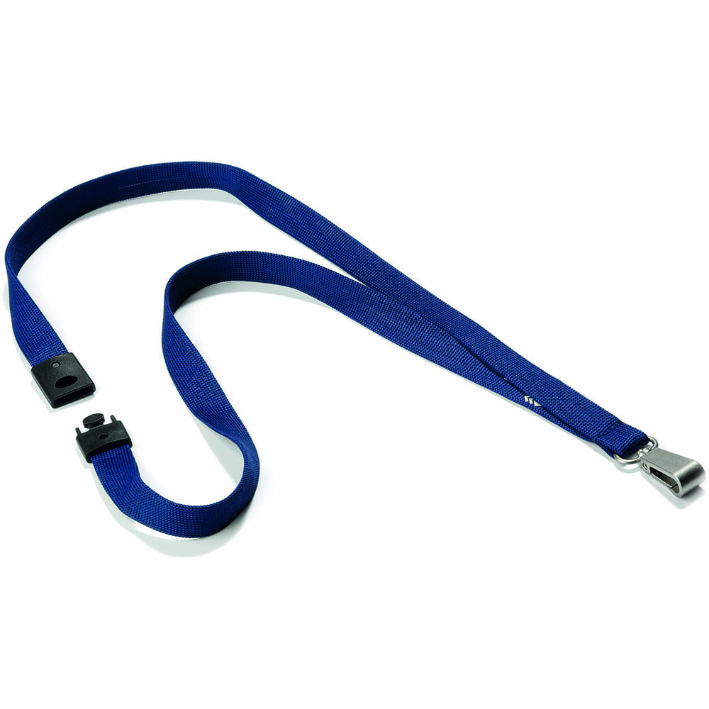 Image for DURABLE TEXTILE LANYARD SOFT COLOUR MIDNIGHT BLUE from MOE Office Products Depot Mackay & Whitsundays