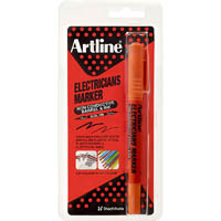 artline electricians dual nib permanent marker bullet 0.4/1.0mm orange hangsell