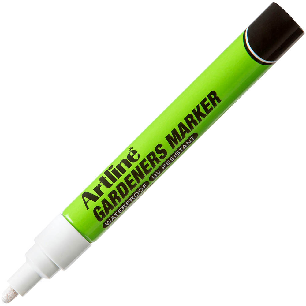 Image for ARTLINE GARDENERS PERMANENT MARKER BULLET 1.5MM WHITE from MOE Office Products Depot Mackay & Whitsundays