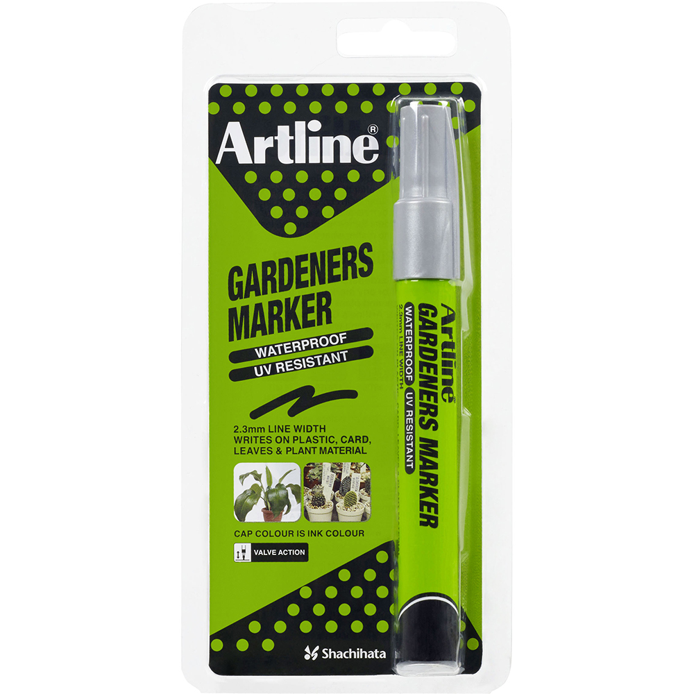 Image for ARTLINE GARDENERS PERMANENT MARKER BULLET 1.5MM SILVER HANGSELL from MOE Office Products Depot Mackay & Whitsundays