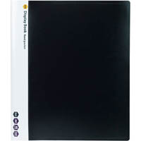 marbig display book non-refillable insert spine 40 pocket a4 black